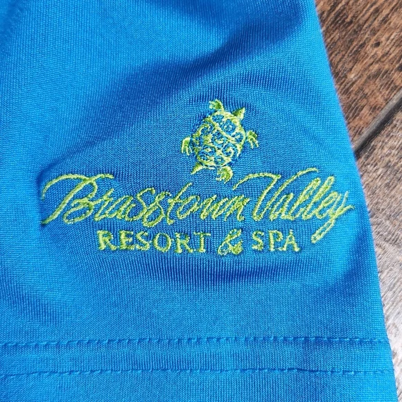 Vineyard Vines Performance Polo Shirt Men's Size XL Whale Logo Golf Blue Striped - Picture 3 of 8